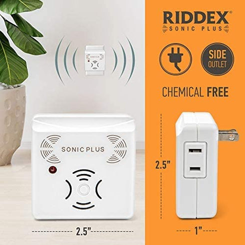 Riddex X Plus Insect Repellent - Plug in, Mouse Deterrent - Pest Reject for Defense Against Rats, Mice, Roaches, Bugs and Insects - Control Pests with No Chemicals or Poison