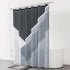 Black Shower-Curtain Grey Water-Repellent Gray-Modern-Bathroom - Black White Grey Geometric Shower Curtain 72×72 Inch