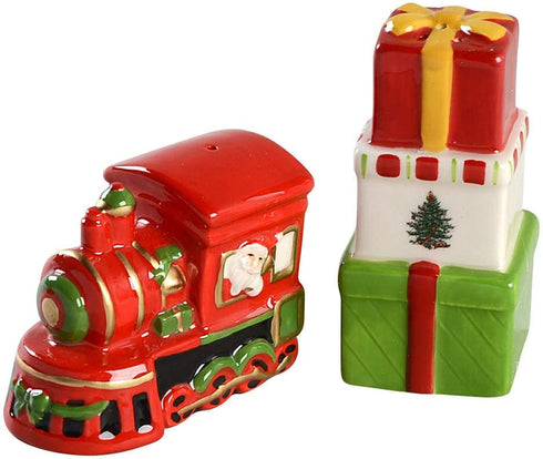 Spode Christmas Tree 2Pc Train & Gift Salt & Pepper Shaker€¦
