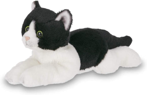 Bearington Lil' Domino Small Plush Stuffed Animal Black and White Tuxedo Cat, Kitten 8 inch