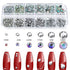 Canvalite 1500PCS Rhinestones in 6 Sizes Flat Back Gems, Crystal AB Rhinestones Nail Art Gems with Pick Up Tweezers and Rhinestone Picker Dotting Pen, Nail Art Tools for Nails, Clothes, Face, Craft