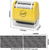Miseyo Wide Identity Theft Protection Roller Stamp Set - Yellow (3 Refill Ink Included)