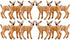 RESTCLOUD 12Pcs Deer Figurines Cake Toppers, Deer Toys Figure, Small Woodland Animals Set of 12 Fawn