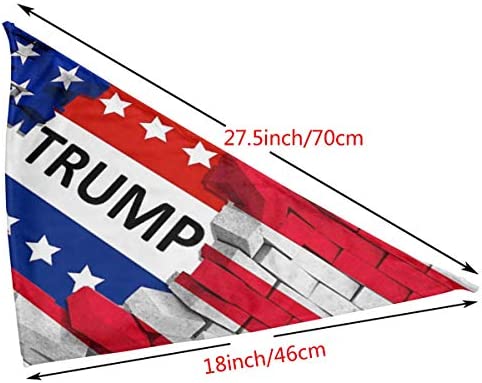 Dog Bandanas Triangle Bibs Dog Kerchief Set Scarfs Accessories for Small to Large Dogs Cats Pets Trump