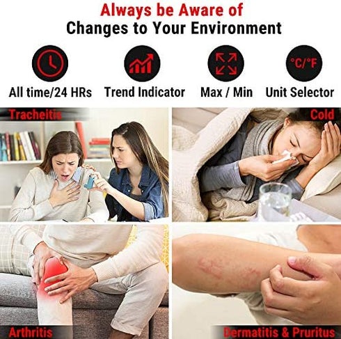 ThermoPro TP62 Indoor Outdoor Thermometer Wireless Weather Hygrometer, 200ft/60m Range Temperature Humidity Sensor, Backlight Indoor Room Thermometer for Home Greenhouse Garden