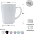 Homvare Porcelain Coffee Mug, Tea Cup, 4 Pack, 12 Ounces, White
