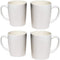 Homvare Porcelain Coffee Mug, Tea Cup, 4 Pack, 12 Ounces, White
