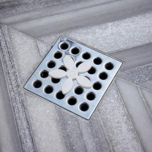 DrainWig Shower Drain Protectors as Seen on Shark Tank, Disposable Hair Catchers, Flower, Pack of 2