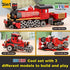 Educiro Train Sets for Boys Age 6-10, 3 in 1 City Building Kit Motorcycle Tractor Creative Educational Birthday Gift, Stem Projects Toys for Kids 6 7 8 9 10 Year Old, 305 Pieces