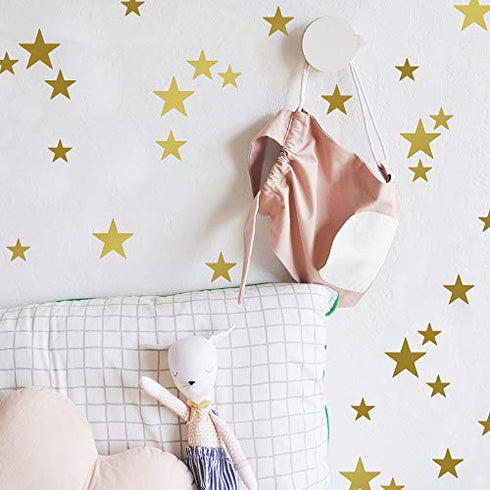 Star Wall Decal DIY Cute Wall Sticker, Vinyl Peel and Stick Wallpaper Removable Waterproof, Decor for Nursery Baby Kids Girl Teen Bedroom Living Room(108 Decals)
