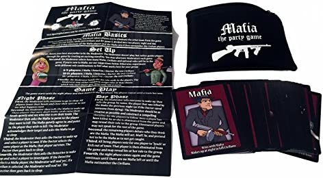 Mafia The Party Game – Mafia Game of Lying, Bluffing, Deceit –38 Role Cards, Mafia Card Game for Adults and Teens – Interactive Board Game to Play with Friends, Family