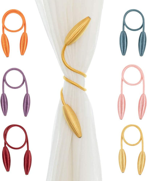 AINAAN 2 Pack Curtain Tiebacks,Random Modeling Drapery Tie Backs,Decorative Rope Holdbacks/Holder for Window Blackout and Sheer Panels, 2019, Gray