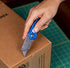 BirdRock Home Premium Folding Utility Knife – Small Compact Pocket – Folding Box Cutter Tool – 3 Extra Razor Blades – Cut Cardboard Boxes – Locking Safety Knife Set – Heavy Duty Aluminum Body