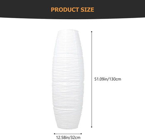 Beaupretty Paper Floor Lamp Shade Rice Paper Floor Lamp Cover Standing Corner Lamp Cover Light Bulb Cage Guard For Bedroom Living Room White