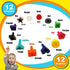 Skoolzy Montessori Toys for 1+ Year Old Girl Gifts. Christmas Sorting Toddler Toys. Boy Sensory Stacking Fine Motor Skills Educational Building Blocks. Toddlers Age 2 3 4 32pc Peg Kids Learning Games