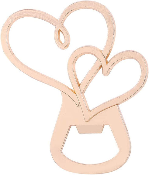 Double Heart Bottle Opener Wedding Favors And Gifts with Exquisite packaging Box Wedding Gifts For Guests Wedding Baby Shower Souvenirs Party Supplies 12pcs WeddParty(Double Heart)