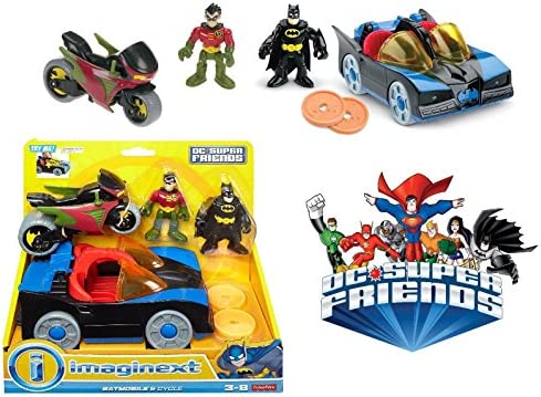 Fisher-Price Imaginext DC Super Friends, Batmobile & Cycle, What’s the coolest way for kids to cruise around Gotham City