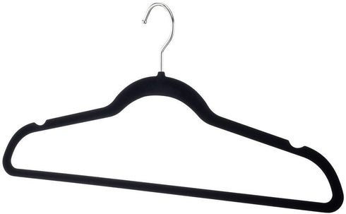 Home-it Premium Velvet Hangers Heavy Duty Clothes Hook Swivel 360-Ultra Thin, (50 Pack)