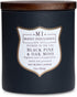 Manly Indulgence Black Pine & Oak Moss Scented Jar Candle, Signature Collection, Soy Wax Blend, Wooden Wick, 15oz, Gray