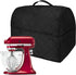 Augot Stand Mixer Cover with Handle Waterproof Mixer Covers for Kitchen, Mixer Dust Cover with Pocket for Extra Accessories, Black Blender Coffee Machine Protective Dust Covers for Mixer 4.5 & 5 Quart