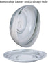 G EPGardening 8in Marble Pattern Large Round Succulent Planter Pot Modern Flower Pot Indoor and Outdoor Planter with Marble Tray