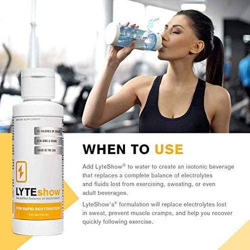 LyteShow Electrolyte Drops Sugar-Free for Hydration and Immune Support - 40 Servings - Keto Friendly - Zinc and Magnesium for Rapid Rehydration, Workout, Muscle Recovery and Energy - Vegan