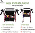 Extra Large Walker Underseat Bag - Rollator Accessories - Under Seat Storage Pouch (Black)