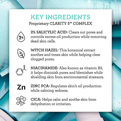 Bliss Clear Genius Body Acne Spray | Maximum Strength 2% Salicylic Acid Shrinks & Prevents Body Acne | Clean | Cruelty-Free | Paraben Free | Vegan | 3.5 oz