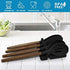 Silicone Utensil Rest with Drip Pad for Multiple Utensils, Heat-Resistant, Spoon Rest & Spoon Holder for Stove Top, Kitchen Utensil Holder for Spoons, Ladles, Tongs & More - by Zulay (Black)