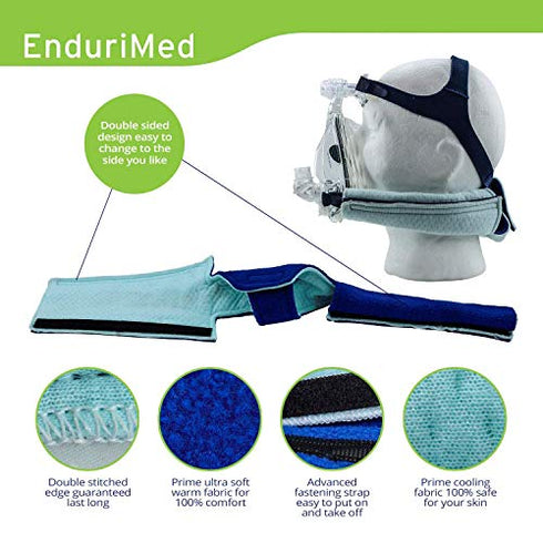 CPAP Neck Pad - Premium CPAP Strap Covers by Endurimed - Compatible with Headgear Strap for CPAP - Comfort Cushions for Most Full Face Mask