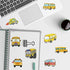 School Bus Stickers - 100pcs Bus Stickers Vinyl Waterproof Stickers for Adults Teens Girls Boys Toddlers Kids for Journaling Water Bottle Hydroflask Laptop Decor