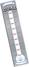 Goal Setting Fundraising Donation Thermometer - 11x48 - Dry Erase Reusable Paper Poster - Fundraiser Milestone Company Goals Chart - Office Wall Temperature Posters Charts (Grey)