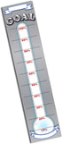 Goal Setting Fundraising Donation Thermometer - 11x48 - Dry Erase Reusable Paper Poster - Fundraiser Milestone Company Goals Chart - Office Wall Temperature Posters Charts (Grey)