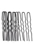 Black Large Sturdy 4" U Shaped Color Match Hair Pins for Thick Hair Buns, 12 Count