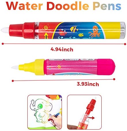 Water Doodle Pens Replacement Water Pen, Drawing Doodle Pens for Aqua Water Doodle Mat (Pack of 6)