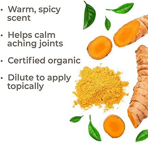 Plant Therapy USDA Certified Organic Turmeric CO2 Essential Oil 10 mL (1/3 oz) 100% Pure, Undiluted, Therapeutic Grade
