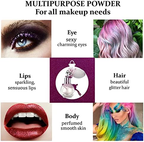 Shimmering Spray Powder Sparkle Powder, Body Glitter Face High Gloss Spray Highlighter Loose Powder Makeup Spray for Women Hair Nails Makeup( 1#Pearl White)