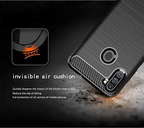 Galaxy A11 case,Samsung A11 case,with HD Screen Protector,MAIKEZI Soft TPU Slim Fashion Non-Slip Protective Phone Case Cover for Samsung Galaxy A11(Navy Brushed TPU)