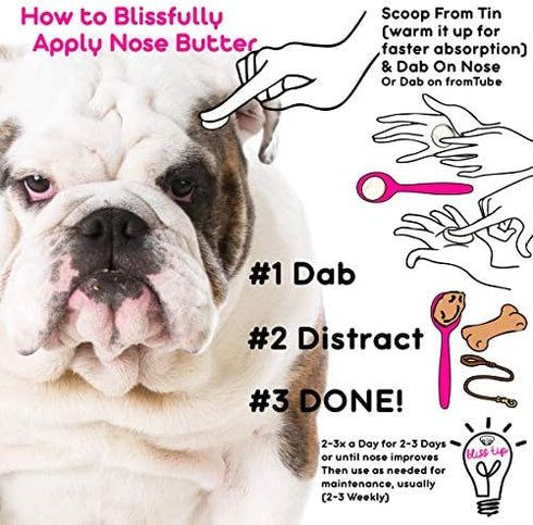 The Blissful Dog Bulldog Unscented Nose Butter, 4-Ounce