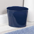 iDesign - 94034 Nuvo Plastic Waste Basket, Trash Can for Bathroom, Kitchen, Office, Bedroom, 11.5" x 6.78" x 10", Navy Blue