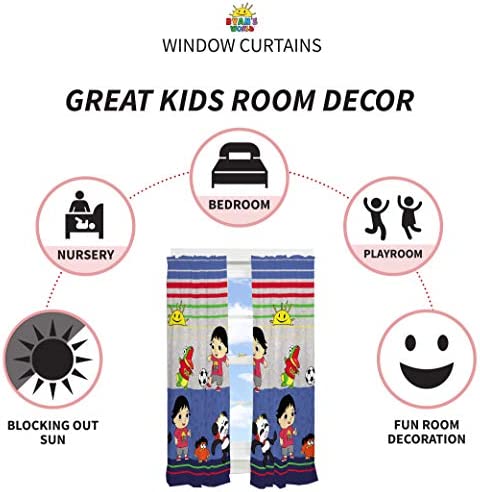 Franco Kids Window Curtain Panels Drapes Set, 82 in x 63 in, Ryan's World
