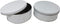 Premium Cookie Tin (2 Pack) Pure White, Elegant Classy Empty - Cookie Gift Tins, Round, Extra Thick Steel