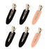 6 Pieces No Bend Hair Clips, No Crease Hair Clip for Hairstyling, Makeup Clips for Women and Girls (Black&Pink)