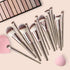 MAANGE Makeup Brushes 15 Pcs Professional Synthetic Makeup Brushes Set Foundation Contour Concealer Blush Powder Make Up Brushes With 1 Makeup Sponge & 1 Brush Cleaner (Champagne)