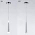 Modern Mini LED Pendant Light Fixture, Harchee Pendant Lighting with Silver Brushed Finish, Vintage Farmhouse Pendant Lamp for Kitchen Island Dining Room Bedroom Bar Living Room, 6000K, 1-Pack