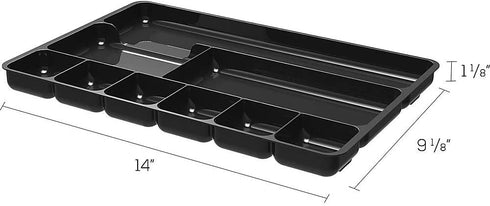 Deflecto 38104 Sustainable Office Desktop Organizer, 1" x 14" x 9", Black