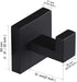 KES Towel Hook for Bathroom Coat Hook Wall Mounted Robe Hook SUS 304 Stainless Steel Matt Black 2 Pack, A22560-BK-P2