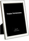 Quality Modern Silver Plated Contemporary 5" x 7" Single Picture Photo Frame Landscape or Portrait for Table - Black Velvet Backing