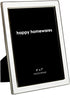 Quality Modern Silver Plated Contemporary 5" x 7" Single Picture Photo Frame Landscape or Portrait for Table - Black Velvet Backing