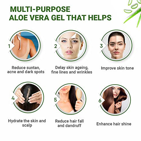 INDUS VALLEY Non-Toxic Aloe Vera Gel for Acne, Scars, Glowing & Radiant Skin Treatment-175ml
